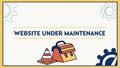 Website under maintenance page, error message vector design Generative AI