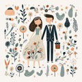 Quirky Love Wedding Couple With Earthy Palette And Playful Patterns