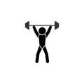 Illustration. Weightlifter icon symbol sign