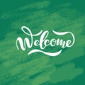 Vector illustration of Welcome with the inscription