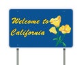 Welcome to California road sign Royalty Free Stock Photo