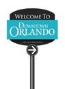 Welcome to Downtown Orlando road sign
