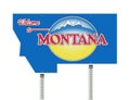 Welcome to Montana road sign Royalty Free Stock Photo