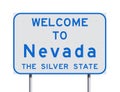 Welcome to Nevada road sign