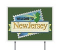 Welcome to New Jersey road sign Royalty Free Stock Photo