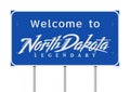 Welcome to North Dakota road sign