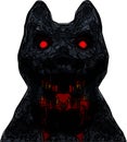 Vector illustration of a werewolf with deep glaring and red eyes Royalty Free Stock Photo
