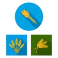 Vector design of wheat and stalk logo. Collection of wheat and grain stock symbol for web.