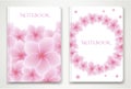 Cover designI of Notebook/ Planner with isolated Frangipani / plumeria flowers Royalty Free Stock Photo