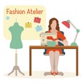 Seamstress Tailor Atelier Sewing workshop Fashion
