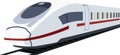 Vector illustration of white metro train