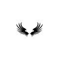 vector illustration of wings for icons, symbols or logos Royalty Free Stock Photo