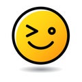 Wink emoticon emoji icon
