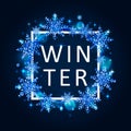 Vector illustration of winter poster template