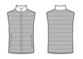 Vector illustration of winter quilted waistcoat