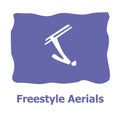 Vector illustration of Winter sports icon. Freestyle Aerials