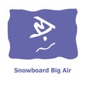 Vector illustration of Winter sports icon. Snowboard Big Air