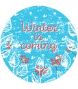 Vector illustration of winter time