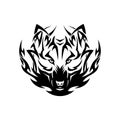 Tribal wolf tattoo Royalty Free Stock Photo