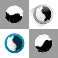 Wolf yin yang icon