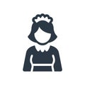 Woman cleaner and hotel services, cleaning lady. Maid icon. Vector illustration Royalty Free Stock Photo