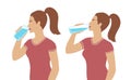 Female sideview figure drinking water Royalty Free Stock Photo