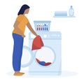 Vector Laundry service Washing clothes Household