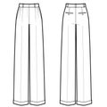 Vector illustration of women`s classic pants Royalty Free Stock Photo