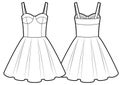 Vector illustration of women`s dress