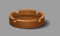 Vector Illustration of Wooden Ashtray