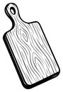 Vector illustration of a wooden cutting board design Royalty Free Stock Photo