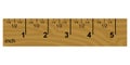 Wooden inch ruler