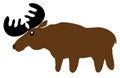 Vector Woodland Animal. Funny moose.