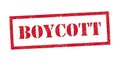 Boycott red ink stamp