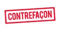 Contrefacon Counterfeit in French red ink stamp
