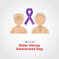 Vector illustration for World Elder Abuse Awareness Day.