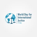 Vector illustration of World Day for International Justice.