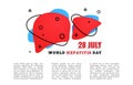 Vector illustration of World Hepatitis Day 28 july banner