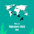 Vector illustration of World Migratory Bird Day