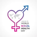 World Sexual Health Day Concept which is held on September 4th