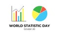 Vector illustration World statistics day. Suitable for banner, web, poster, template