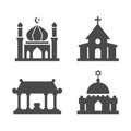 Vector Religion worship icon set