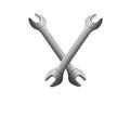 Vector illustration of a wrenchwrench suitable for pasting brand banner stickers