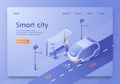 Vector Illustration Written Smart City Isometric.