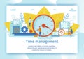 Vector Illustration is Written Time Management. Royalty Free Stock Photo