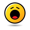 Yawn emoticon emoji icon