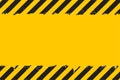 Yellow background with black grunge hazard sign