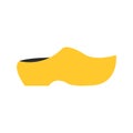 Vector illustration of a yellow clog shoe