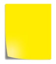 Vector illustration of yellow plank paper sticker with shadows