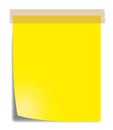 Vector illustration of yellow plank paper sticker